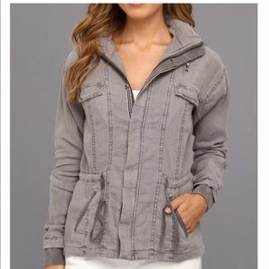 Michael Stars drawstring linen jacket